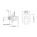 Bathroom Shower Mixer Tap Hot Cold Basin Shower Mixer Square Chrome