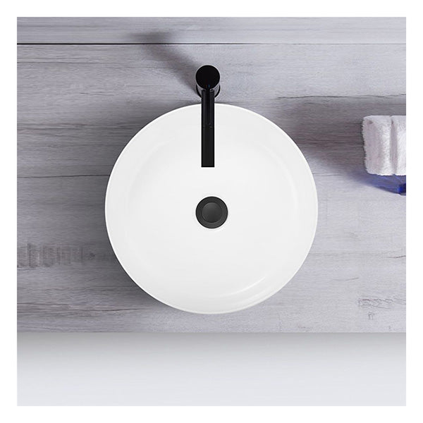 35X35Cm Bathroom Sink Hand Wash Bowl Ceramic Basin Round Gloss White