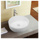 35X35Cm Bathroom Sink Hand Wash Bowl Ceramic Basin Round Gloss White