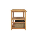 Bathroom Vanity Cabinet With 3 Baskets Solid Wood Teak 132 X 45 X 75 Cm