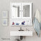 Bathroom Tallboy Storage Cabinet With Mirror - White