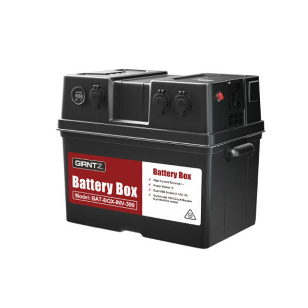 Battery Box Inverter Deep Cycle Portable Caravan