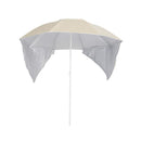 Beach Umbrella With Side Walls Sand 215 Cm