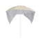 Beach Umbrella With Side Walls Sand 215 Cm