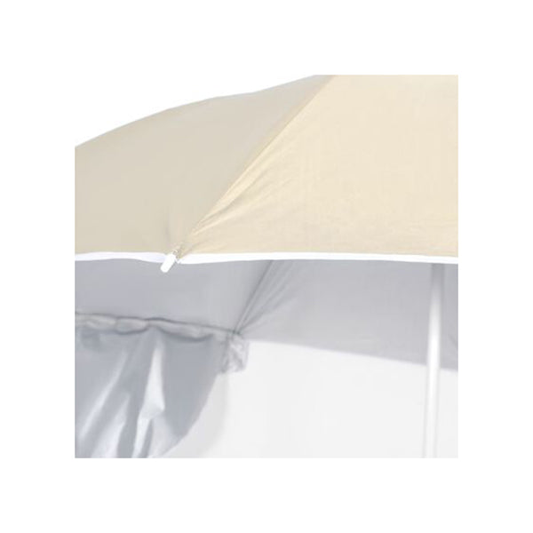 Beach Umbrella With Side Walls Sand 215 Cm