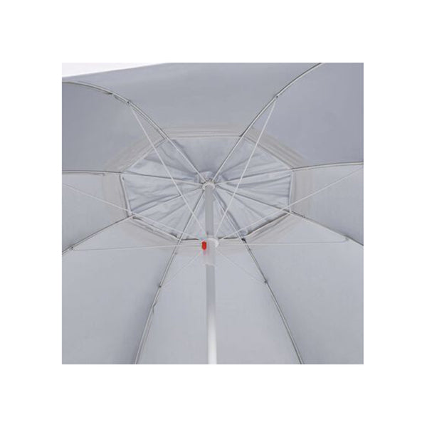 Beach Umbrella With Side Walls Sand 215 Cm