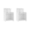 Bed Cabinets 2 Pcs High Gloss White 40 X 35 X 60 Cm Chipboard