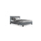 Bed Frame Base Mattress Platform Fabric Wooden Grey