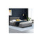 Bed Frame Base Mattress Platform Fabric Wooden Grey