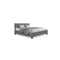 Bed Frame Base Mattress Platform Fabric Wooden Grey