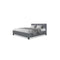 Bed Frame Base Mattress Platform Fabric Wooden Grey