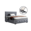 Bed Frame King Single Size Gas Lift Base With Storage Mattress Fabric