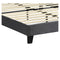 Bed Frame Mattress Base Wooden Velvet Headboard Grey