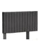 Bed Frame Mattress Base Wooden Velvet Headboard Grey