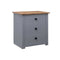 Bedside Cabinet Grey 46 X 40 X 57 Cm Pinewood Panama Range
