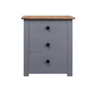 Bedside Cabinet Grey 46 X 40 X 57 Cm Pinewood Panama Range