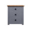 Bedside Cabinet Grey 46 X 40 X 57 Cm Pinewood Panama Range