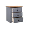 Bedside Cabinet Grey 46 X 40 X 57 Cm Pinewood Panama Range