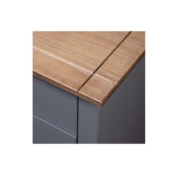 Bedside Cabinet Grey 46 X 40 X 57 Cm Pinewood Panama Range