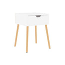 Bedside Cabinet High Gloss White 40 X 40 X 56 Cm Engineered Wood