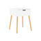 Bedside Cabinet High Gloss White 40 X 40 X 56 Cm Engineered Wood