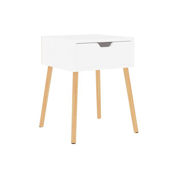 Bedside Cabinet High Gloss White 40 X 40 X 56 Cm Engineered Wood