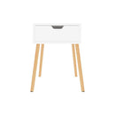 Bedside Cabinet High Gloss White 40 X 40 X 56 Cm Engineered Wood