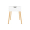 Bedside Cabinet High Gloss White 40 X 40 X 56 Cm Engineered Wood