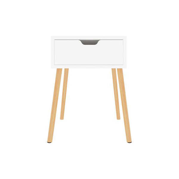 Bedside Cabinet High Gloss White 40 X 40 X 56 Cm Engineered Wood