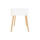 Bedside Cabinet High Gloss White 40 X 40 X 56 Cm Engineered Wood