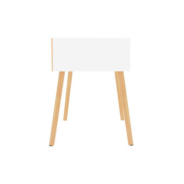 Bedside Cabinet High Gloss White 40 X 40 X 56 Cm Engineered Wood