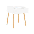 Bedside Cabinet High Gloss White 40 X 40 X 56 Cm Engineered Wood