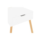 Bedside Cabinet High Gloss White 40 X 40 X 56 Cm Engineered Wood