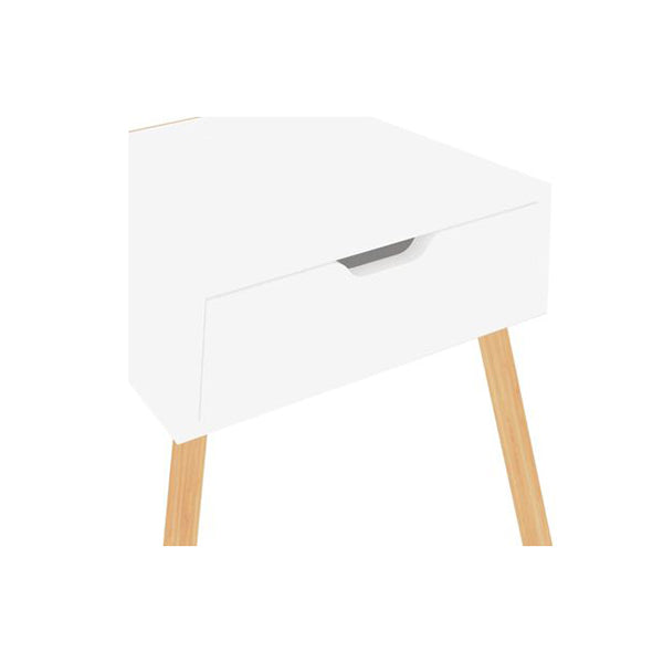 Bedside Cabinet High Gloss White 40 X 40 X 56 Cm Engineered Wood