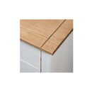 Bedside Cabinet White 46 X 40 X 57 Cm Pinewood Panama Range