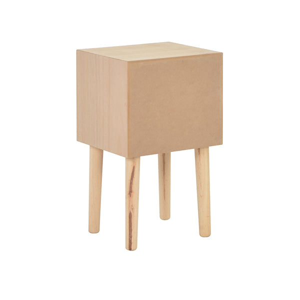 2 Drawers Solid Pinewood Bedside Cabinet