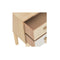 2 Drawers Solid Pinewood Bedside Cabinet