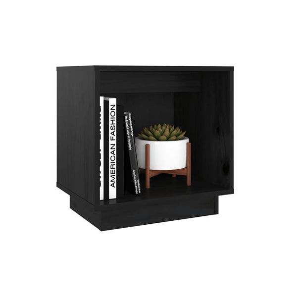 Bedside Cabinets 2 Pcs Black 40 X 30 X 40 Cm Solid Wood Pine