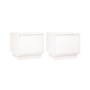Bedside Cabinets 2 Pcs White 35 X 34 X32 Cm Solid Wood Pine