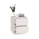 Bedside Cabinets 2 Pcs White 40 X 35 X 50 Cm Solid Wood Pine