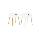 Bedside Cabinets 2 Pcs White 40 X 40 X 56 Cm Engineered Wood