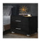 Bedside Table Nightstand 4 Side High Gloss Black Side End Table