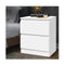 Bedside Table Nightstand Storage Cabinet Side End Table White