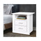 Bedside Table Nightstand Storage Cabinet Side Table Classic White