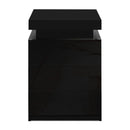 Bedside Tables 3 Drawers Rgb Led High Gloss Nightstand