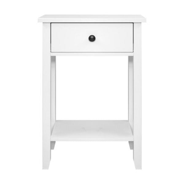 Bedside Tables Drawer Side Nightstand White Storage Cabinet Shelf