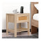 Bedside Tables Rattan Wood Drawers Nightstand