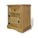 Bedside Cabinet Mexican Pine Corona Range 53 X 39 X 67 Cm