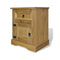 Bedside Cabinet Mexican Pine Corona Range 53 X 39 X 67 Cm