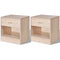 Bedside Cabinets With Drawer (2 Pcs) - Oak Colour